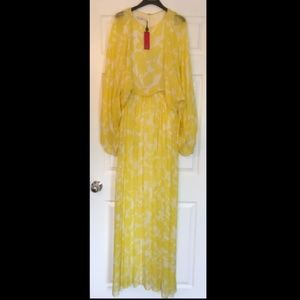 Yellow Silk Carolina Herrera Dress
